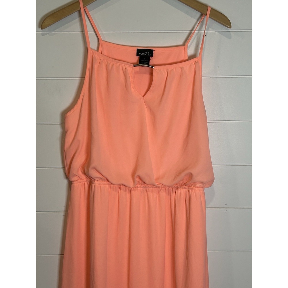 Rue 21 Neon Coral Dress Women's XL - Picture 2 of 8